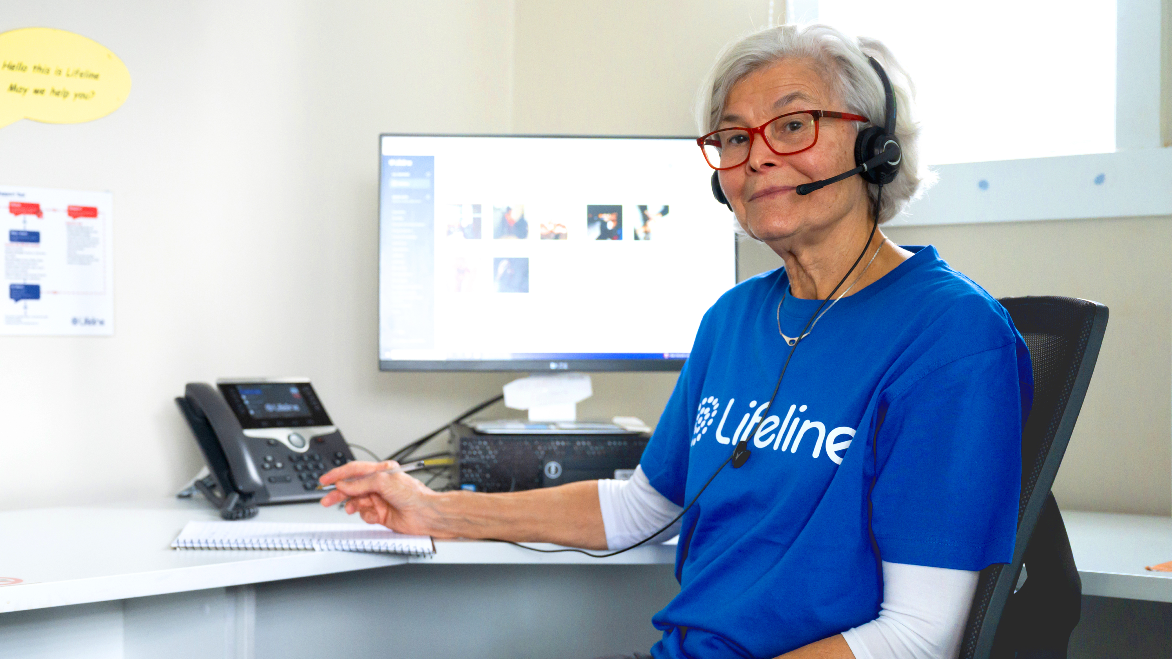 Crisis Supporter with headset