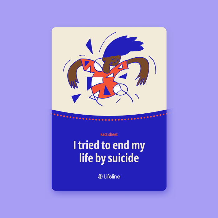 Fact sheet – Suicide – I tried to end my life by suicide