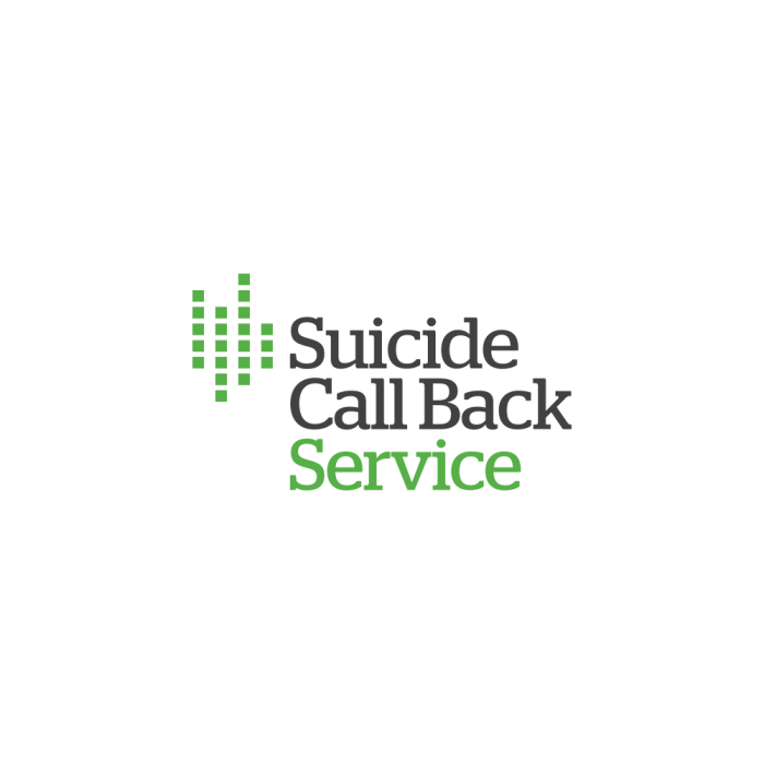 The logo for the Suicide Call Back Service