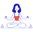 Illustration – Meditation – No background